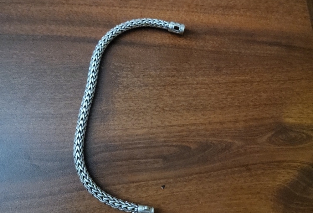 John Hardy Silver Braided Men's Bracelet